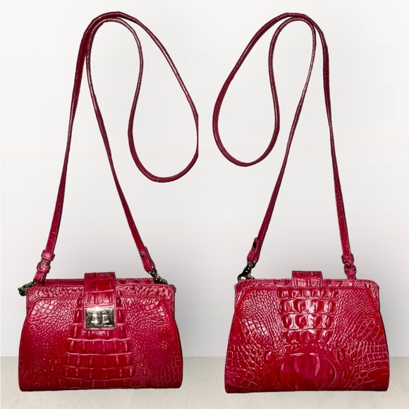Brahmin Bags Brahmin Alena Cherry Tree Melbourne Croc Embossed Leather Crossbody Bag Poshmark